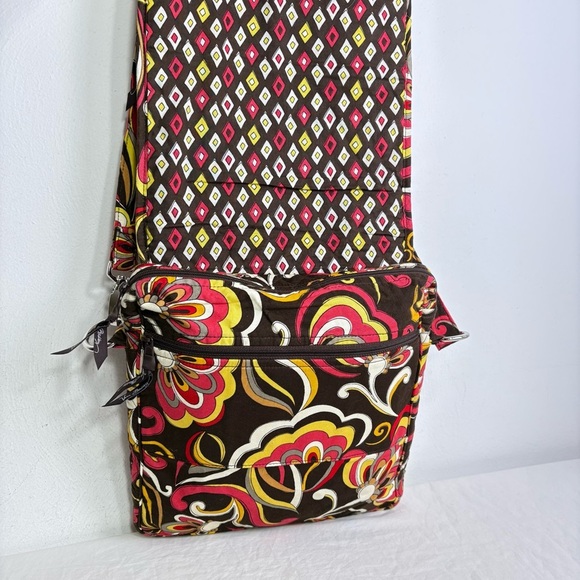 VERA BRADLEY Puccini Print Quilted Crossbody Messenger Bag Purse 60s 70s Boho - Picture 16 of 17